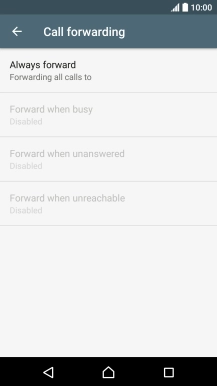 Press the required divert type.