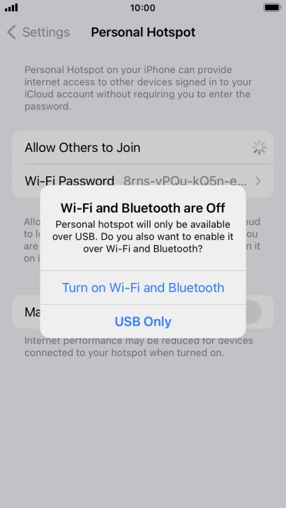 If Wi-Fi is turned off, press Turn on Wi-Fi and Bluetooth.