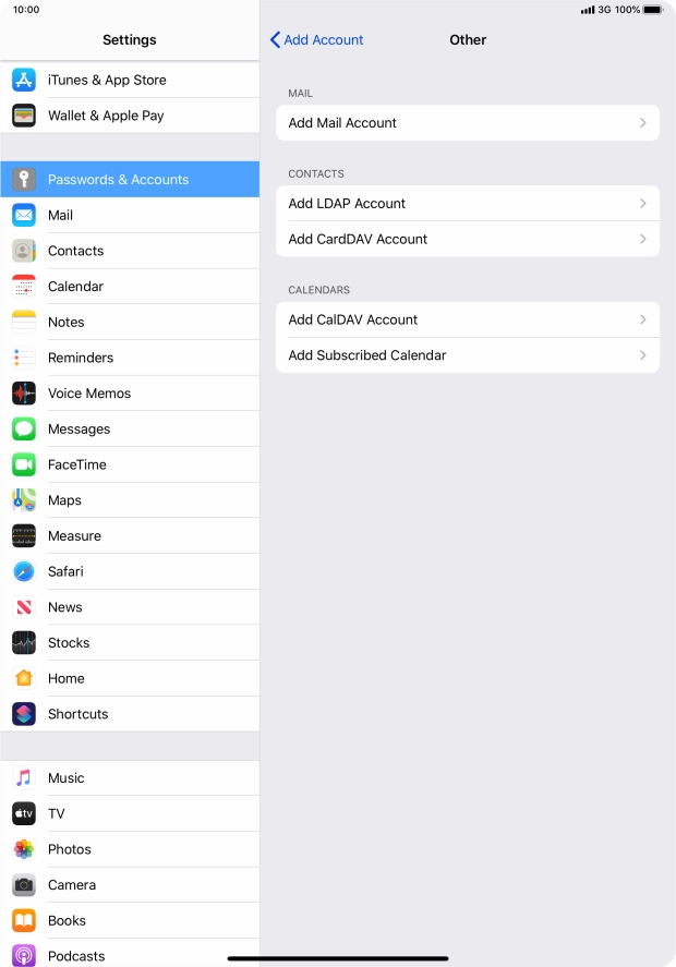 Press Add Mail Account.