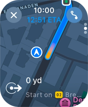 Follow the instructions on the screen to go to the required destination.