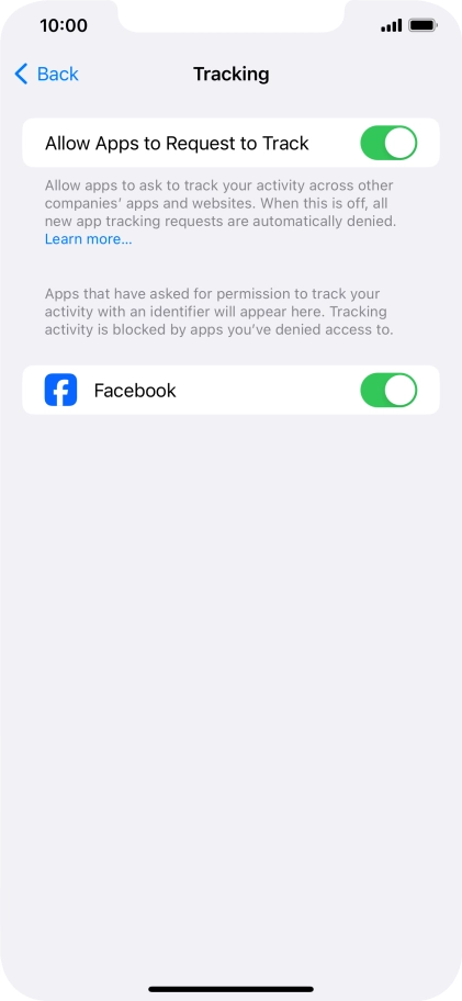 Press the indicator next to 