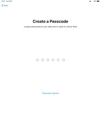 Press Passcode Options.