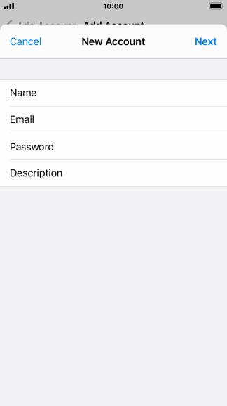 Press Description and key in the required name.