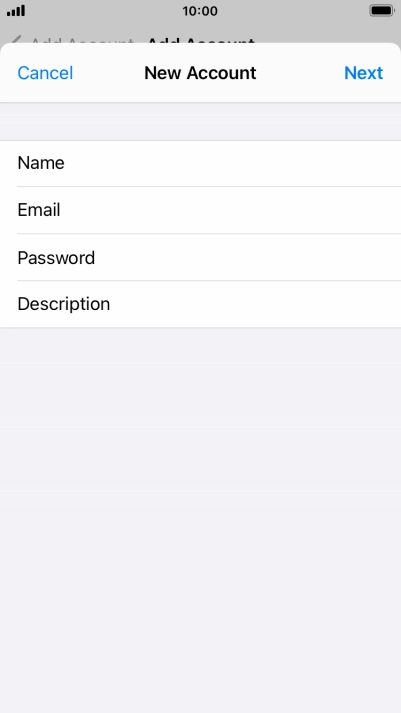 Press Description and key in the required name.