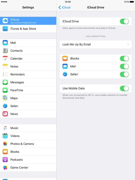 Press the indicator next to 