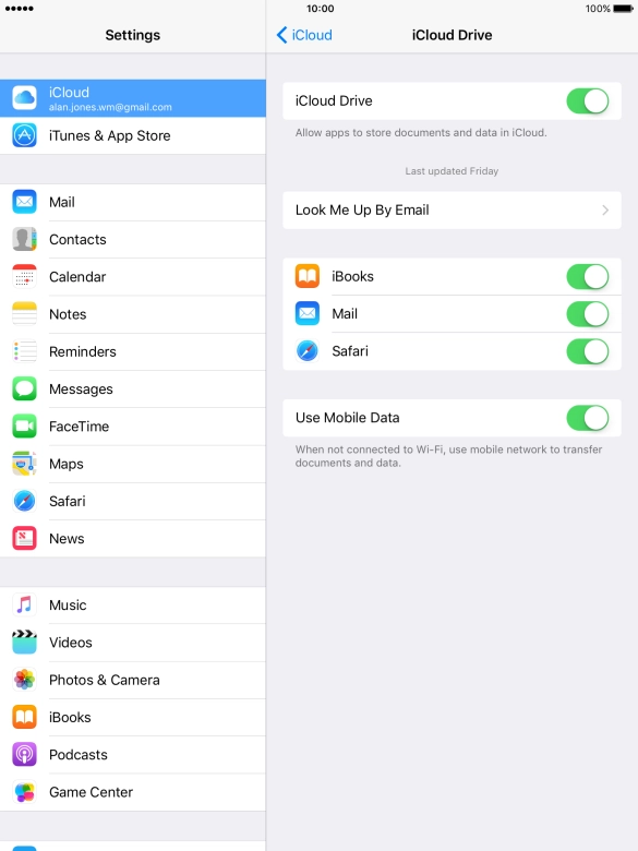 Press the indicator next to 