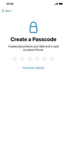 Press Passcode Options.