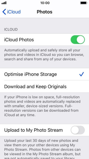 Press the indicator next to 