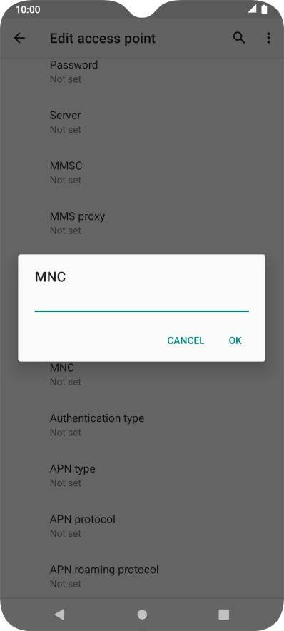 Key in 03 and press OK.