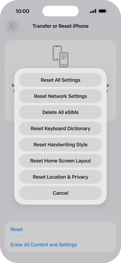 Press Reset Network Settings.