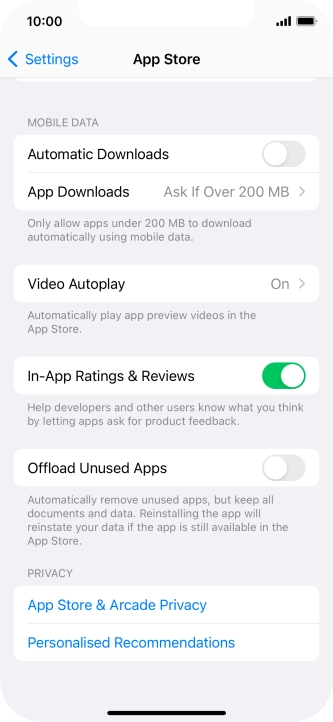 Press the indicator next to 