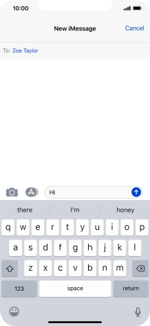 Press the send icon.