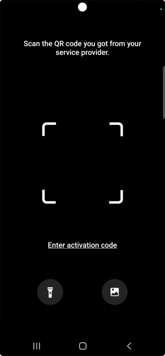 Place the QR code you've received inside the phone camera frame to scan the code.