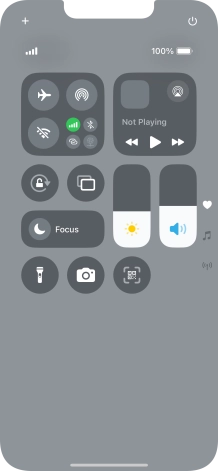 Press the flight mode icon to turn the function on or off.