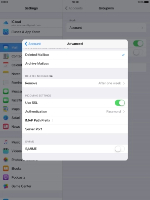 Press the indicator next to 