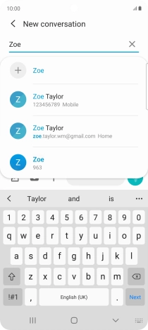 Press the required contact.