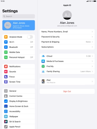 Press the Home key to return to the home screen.