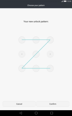 Repeat the selected lock code and press Confirm.
