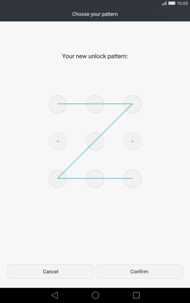 Repeat the selected lock code and press Confirm.
