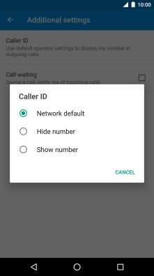 Press Show number to turn on caller identification.