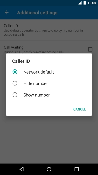 Press Show number to turn on caller identification.