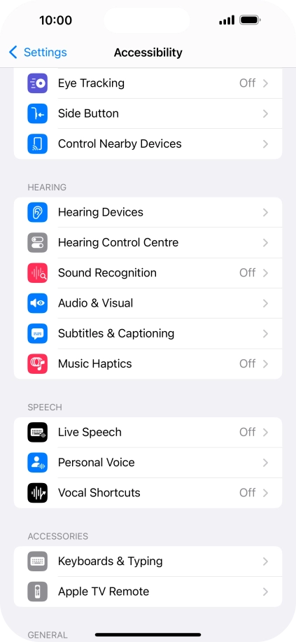 Press the required category below 