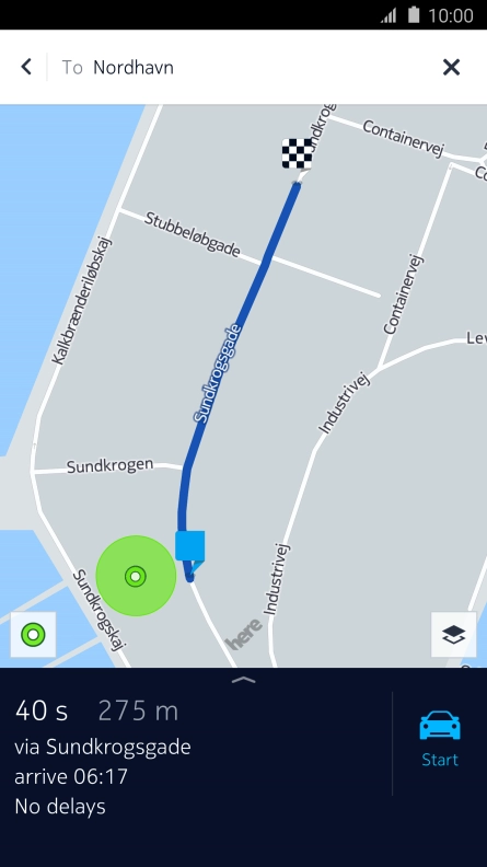 Press the required route.