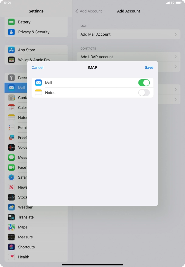 Press Save. Your email account has now been set up. To select more settings for incoming and outgoing server, proceed with the following steps.