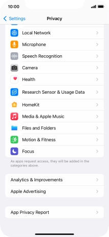 Press App Privacy Report.