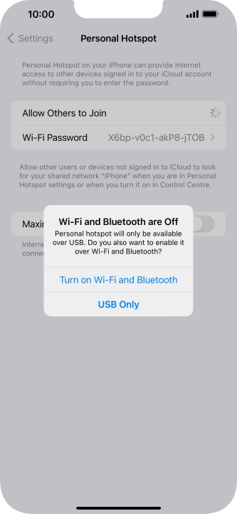 If Wi-Fi is turned off, press Turn on Wi-Fi and Bluetooth.