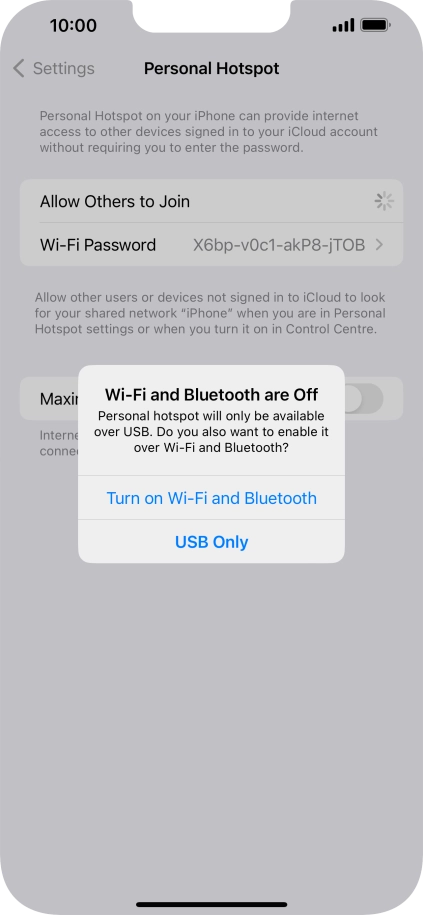 If Wi-Fi is turned off, press Turn on Wi-Fi and Bluetooth.