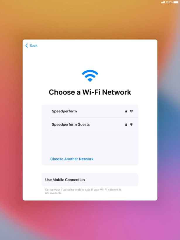 Press the required Wi-Fi network.