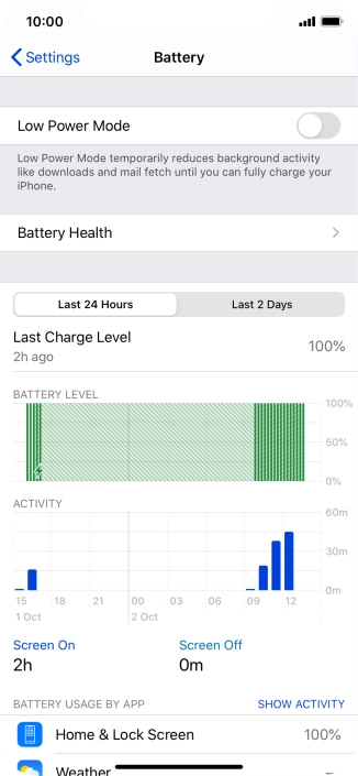 Press Battery Health.