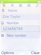 Key in the required phone number and press the Navigation key.