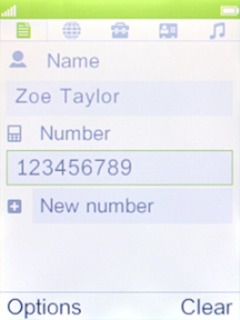 Key in the required phone number and press the Navigation key.