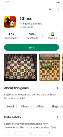 Press Install and follow the instructions on the screen to install the app.