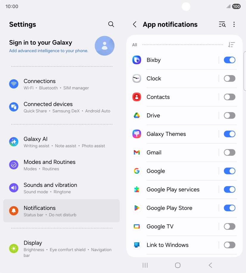 Press the drop down list.