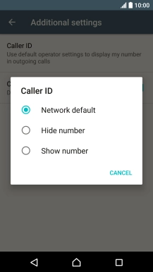 Press Show number to turn on caller identification.