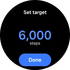 Slide your finger up or down on the screen to select the required goal.