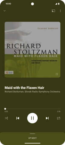 Press arrow right to go to the next audio file.