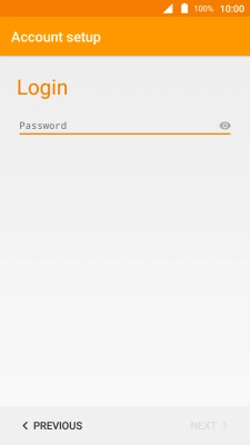 Press Password and key in the password for your email account.