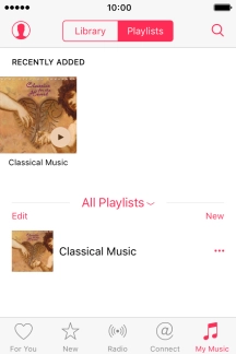 Press New and key in the name of the playlist.