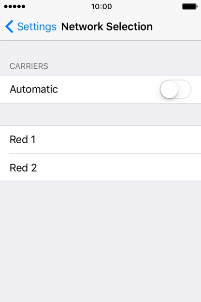 If you turn off the function, press the required network.