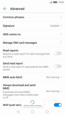 Press SMS centre no..