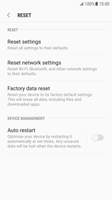 Press Factory data reset.