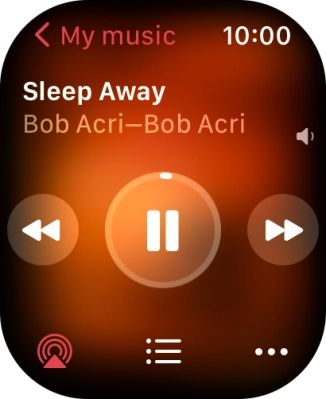 Turn the Digital Crown to select the required volume.