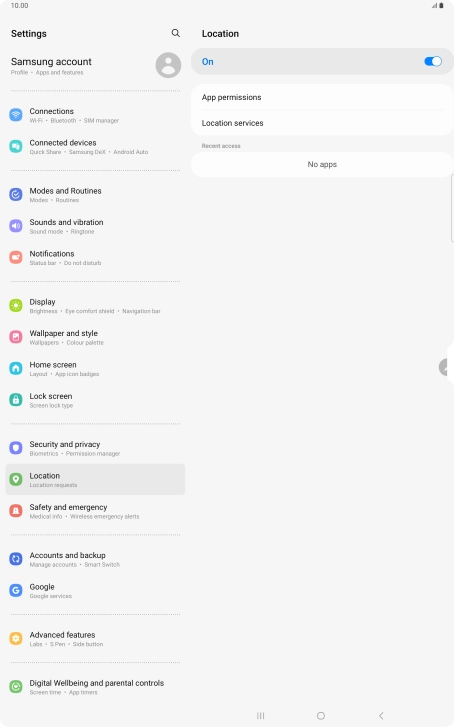 Press App permissions.