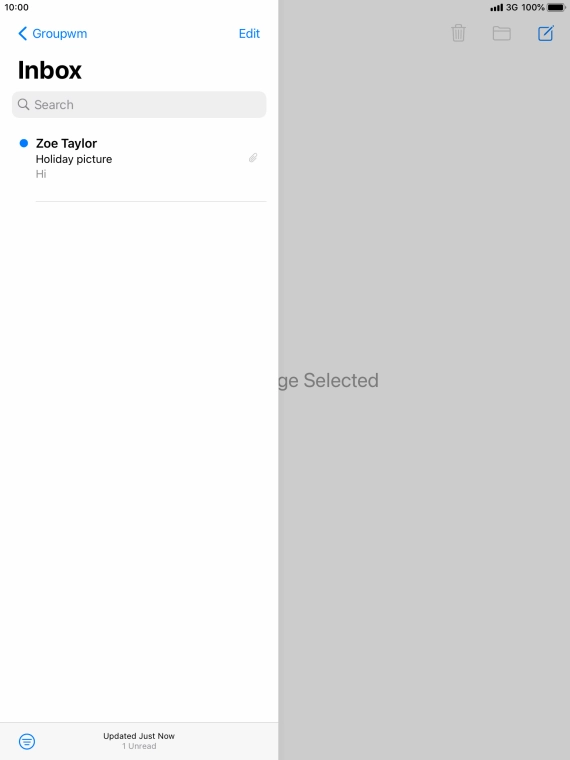 Press the new email message icon.