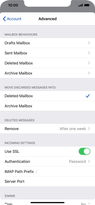 Press the indicator next to 