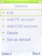 Select Add PS account.